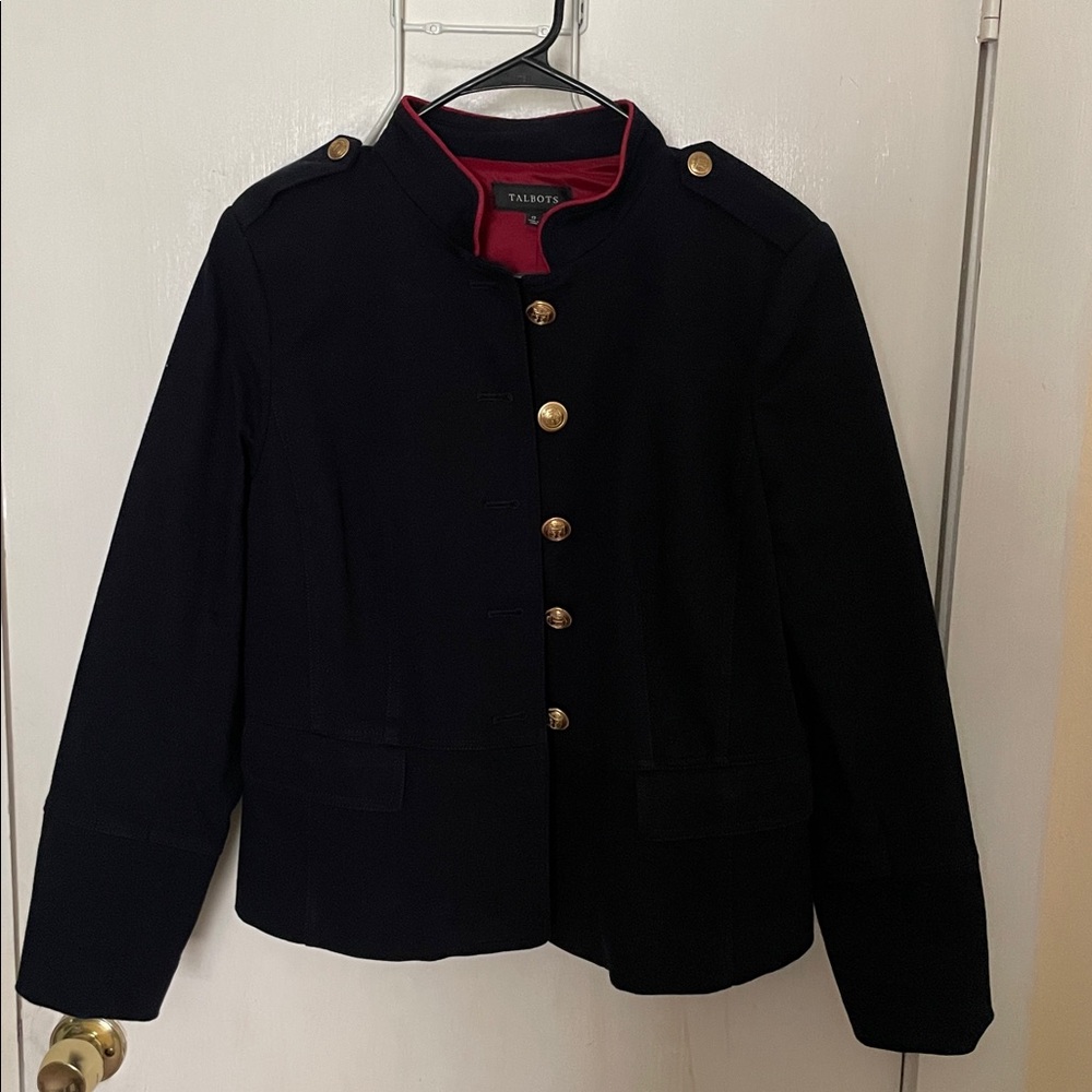 Talbots Military Blue Classic Preppy Blazer